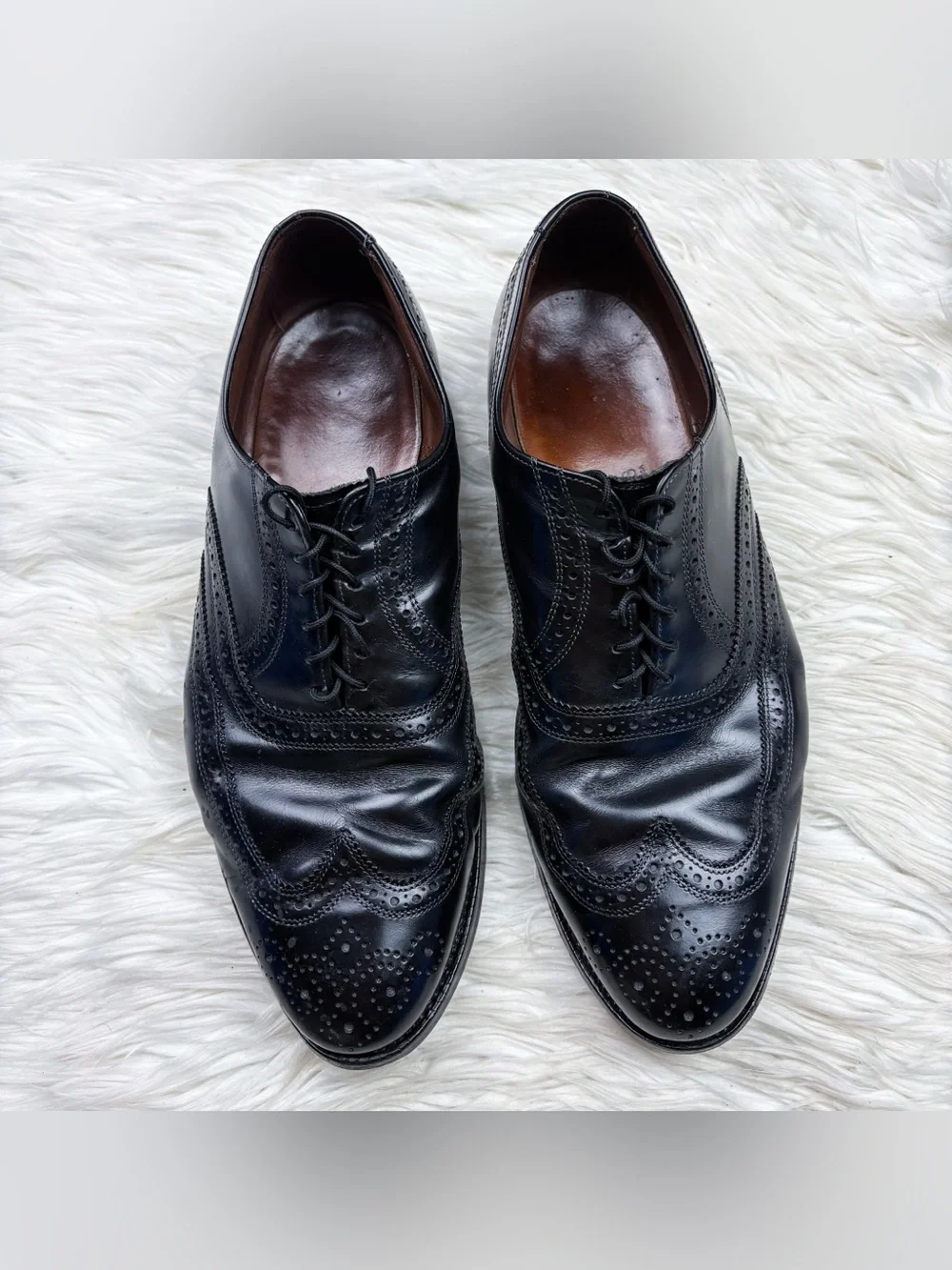 Allen Edmonds Lloyd McAllister Wingtip Oxford Dress Shoes Black Mens 11.5 Formal